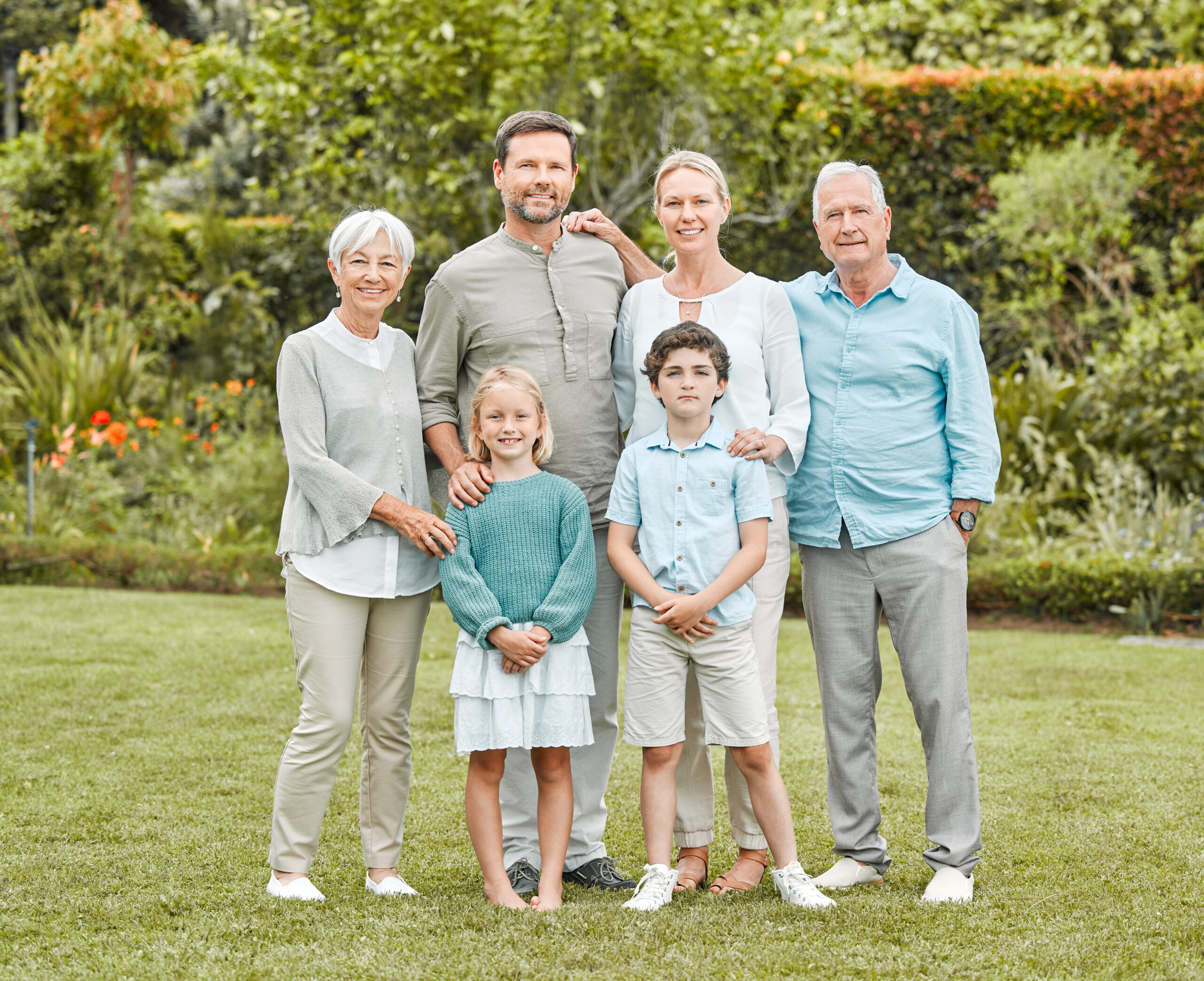 Famille posant sur une photo